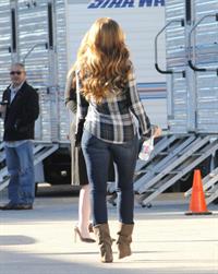 Jennifer Love Hewitt on the set of The Client List in Sherman Oaks February 1, 2013 