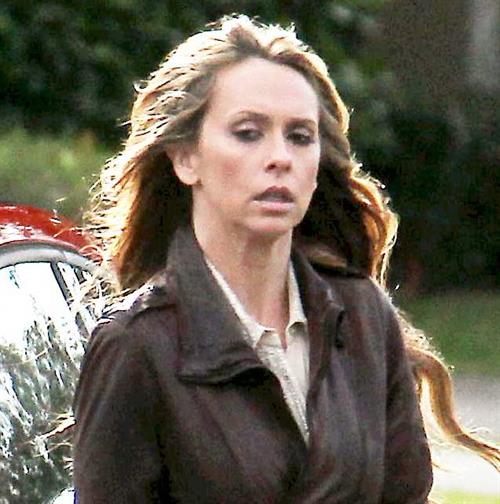 Jennifer Love Hewitt filming The Client List and really getting into character in between takes. January 10, 2013 