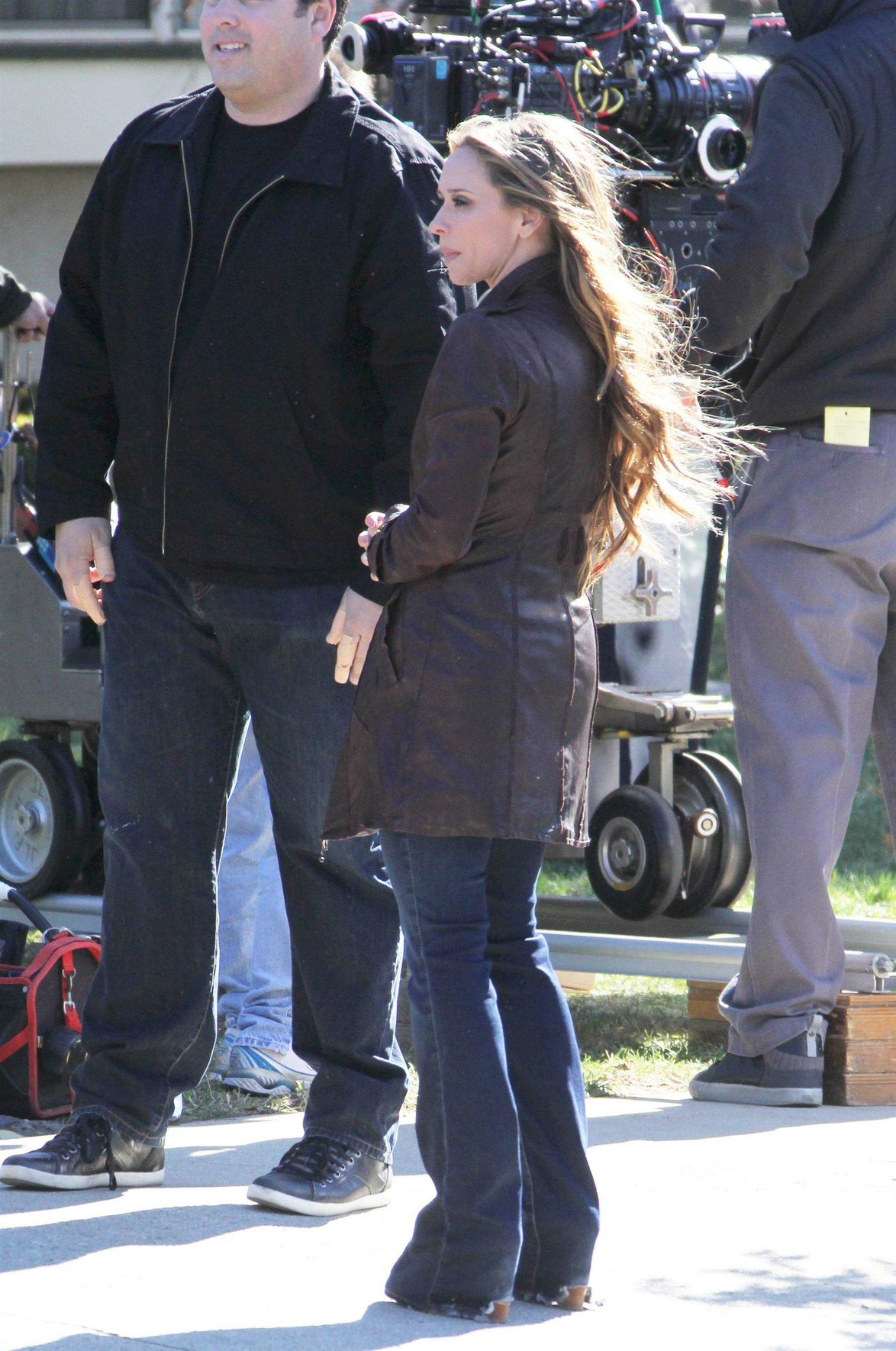 Jennifer Love Hewitt Pictures Jennifer Love Hewitt filming The Client List and really getting into character in between takes. January 10, 2013