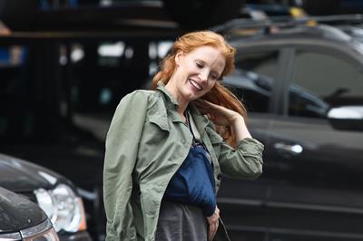 Jessica Chastain - The set of  The Disappearance of Eleanor Rigby  in New York City (13 Jul 2012)
