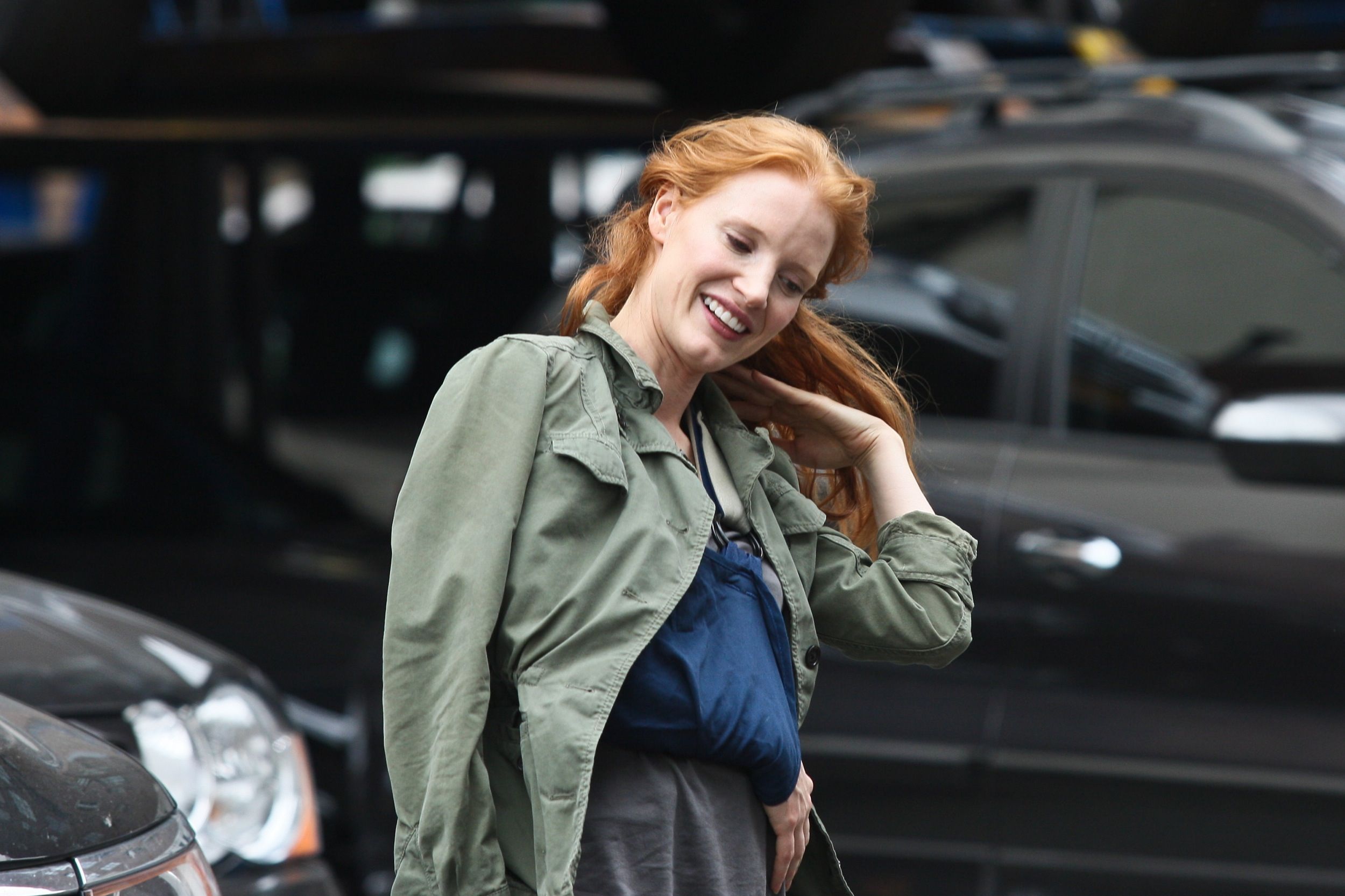 Jessica Chastain - The set of  The Disappearance of Eleanor Rigby  in New York City (13 Jul 2012)