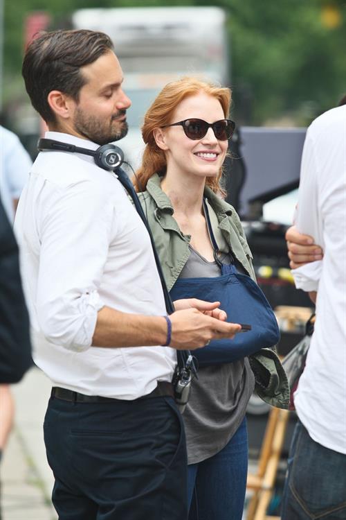 Jessica Chastain Pictures Jessica Chastain - The set of The Disappearance of Eleanor Rigby in New York City (13 Jul 2012)