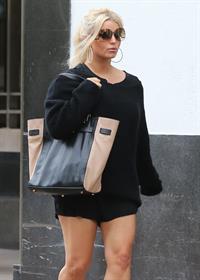 Jessica Simpson Outside Saks Fifth Avenue with a friend in Beverly Hills (October 20, 2012) 
