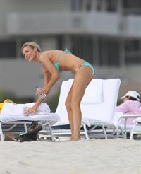 Joanna Krupa bikini candids on the beach in Miami 1/1/13 
