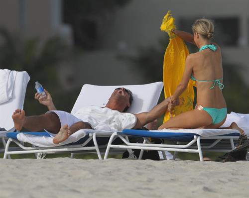 Joanna Krupa bikini candids on the beach in Miami 1/1/13 