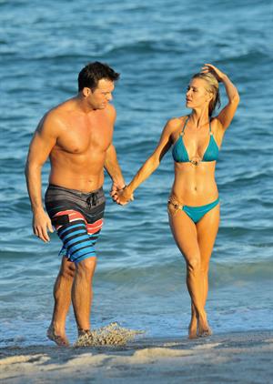 Joanna Krupa bikini candids on the beach in Miami 11/3/12