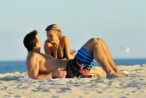 Joanna Krupa bikini candids on the beach in Miami 11/3/12