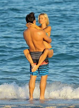 Joanna Krupa bikini candids on the beach in Miami 11/3/12