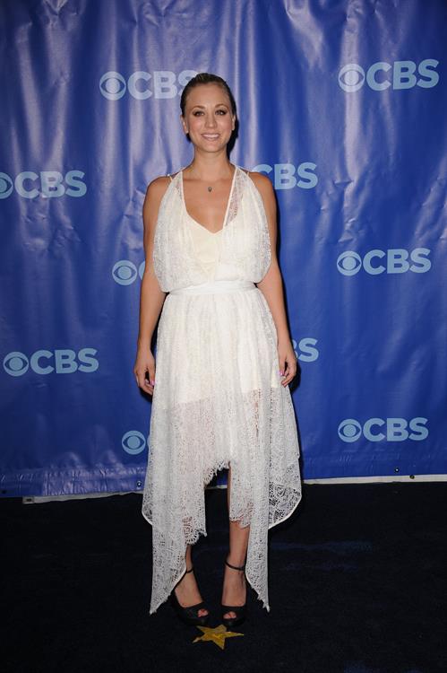 Kaley Cuoco CBS Upfront at the tent at Lincoln Center on May 18, 2011 