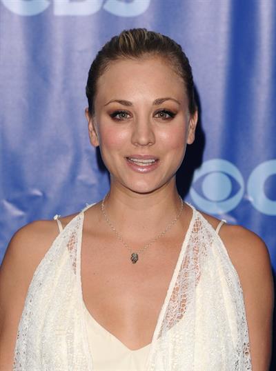 Kaley Cuoco CBS Upfront at the tent at Lincoln Center on May 18, 2011 