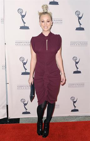 Kaley Cuoco attending the Academy of Television Arts Sciences at Leonard H Goldenson Theatre on February 18, 2010 