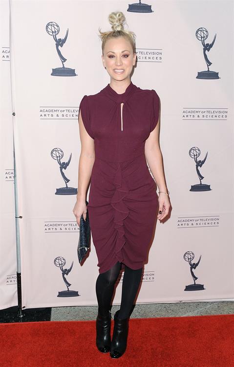 Kaley Cuoco attending the Academy of Television Arts Sciences at Leonard H Goldenson Theatre on February 18, 2010 