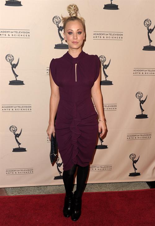 Kaley Cuoco attending the Academy of Television Arts Sciences at Leonard H Goldenson Theatre on February 18, 2010 