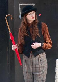 Karen Gillan - Set of 'Not Another Happy Ending' - July 30, 2012