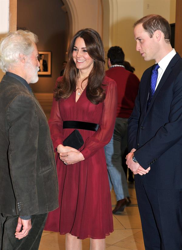 Kate Middleton Visits National Portraits Gallery in London on January 11, 2013