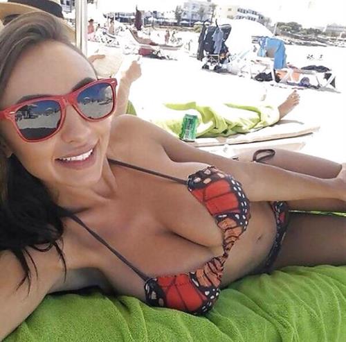 Anonymous in a bikini taking a selfie
