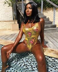 Monifa Jansen in a bikini