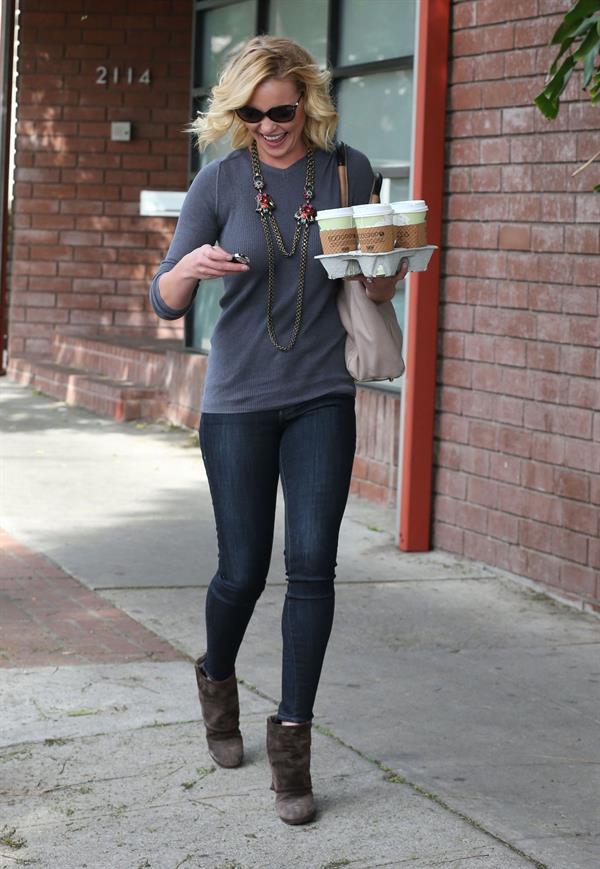 Katherine Heigl leaving Little Dom's restaurant Los Feliz October 6, 2012 