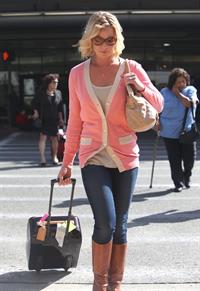 Katherine Heigl arriving on a flight at LAX airport October 4, 2012