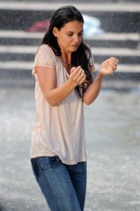 Katie Holmes Films  Mania Days  in Washington Square Park (May 21, 2013) 
