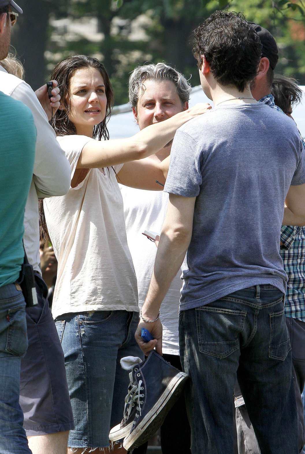 Katie Holmes Films  Mania Days  in Washington Square Park (May 21, 2013) 
