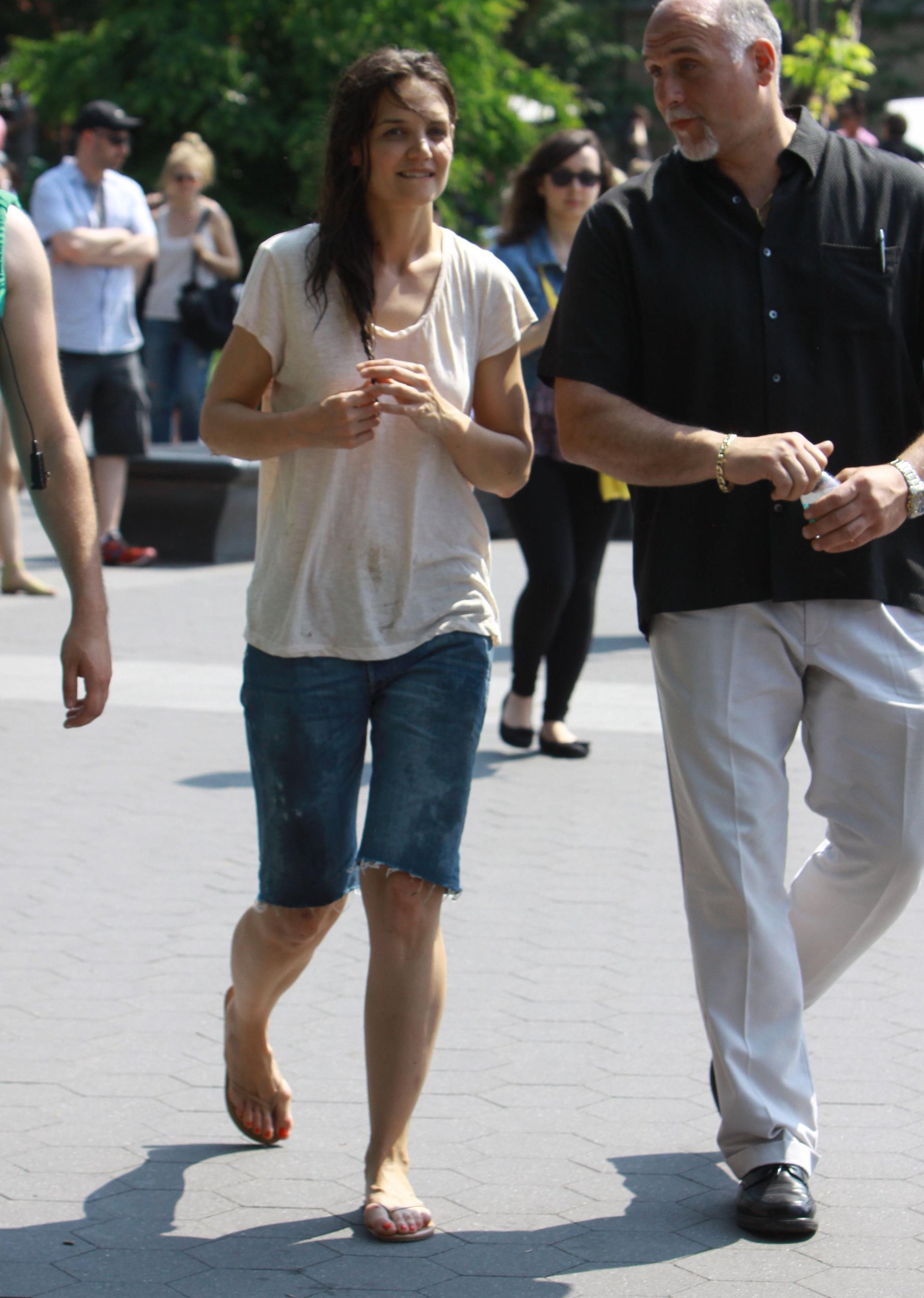 Katie Holmes Films  Mania Days  in Washington Square Park (May 21, 2013) 
