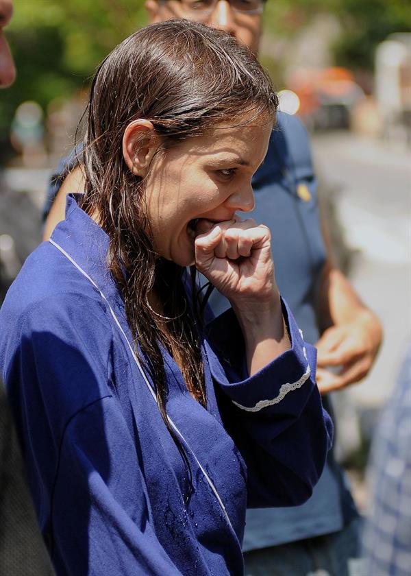 Katie Holmes Films  Mania Days  in Washington Square Park (May 21, 2013) 