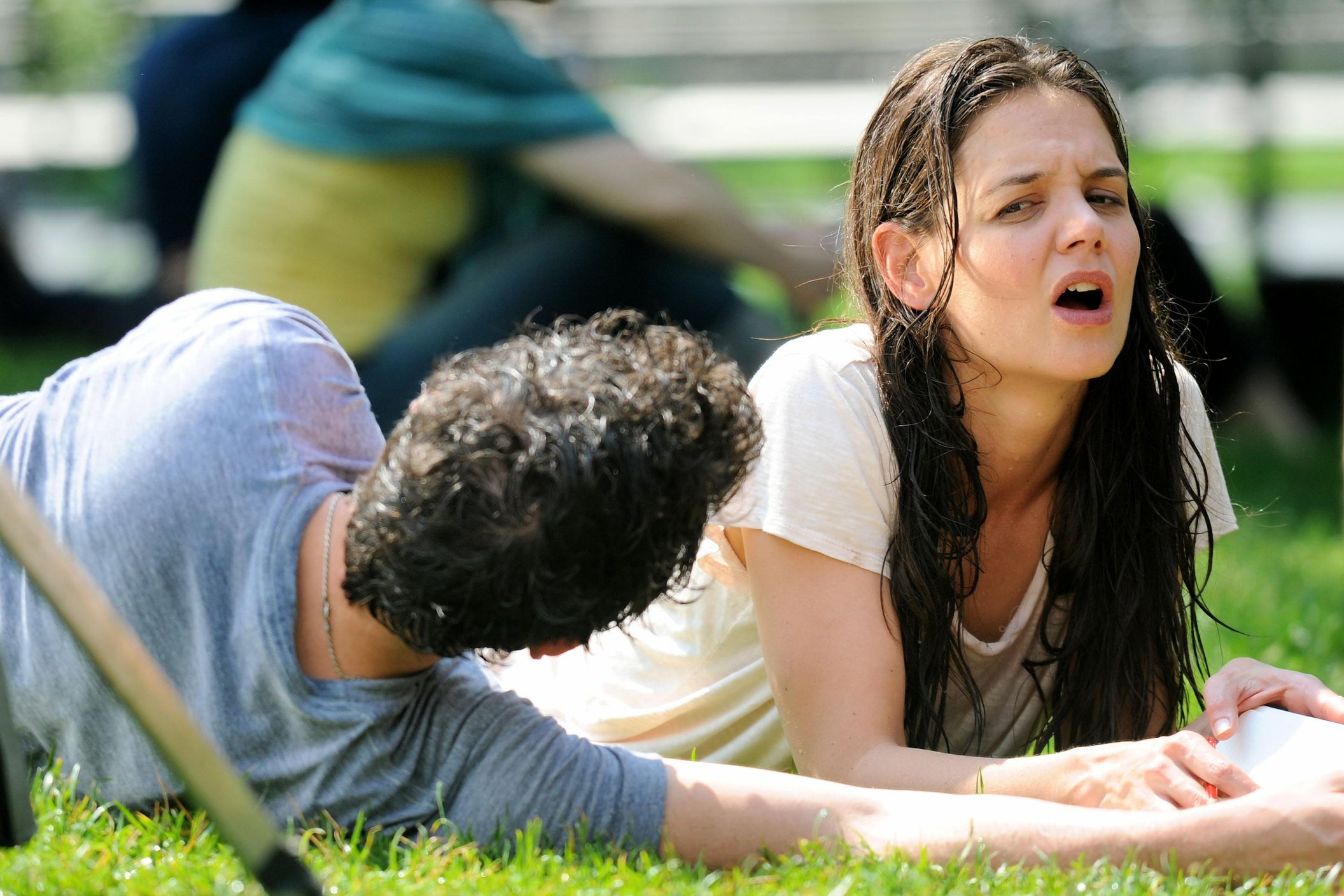 Katie Holmes Films  Mania Days  in Washington Square Park (May 21, 2013) 
