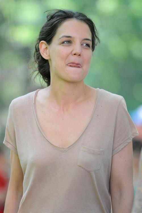 Katie Holmes Films  Mania Days  in Washington Square Park (May 21, 2013) 