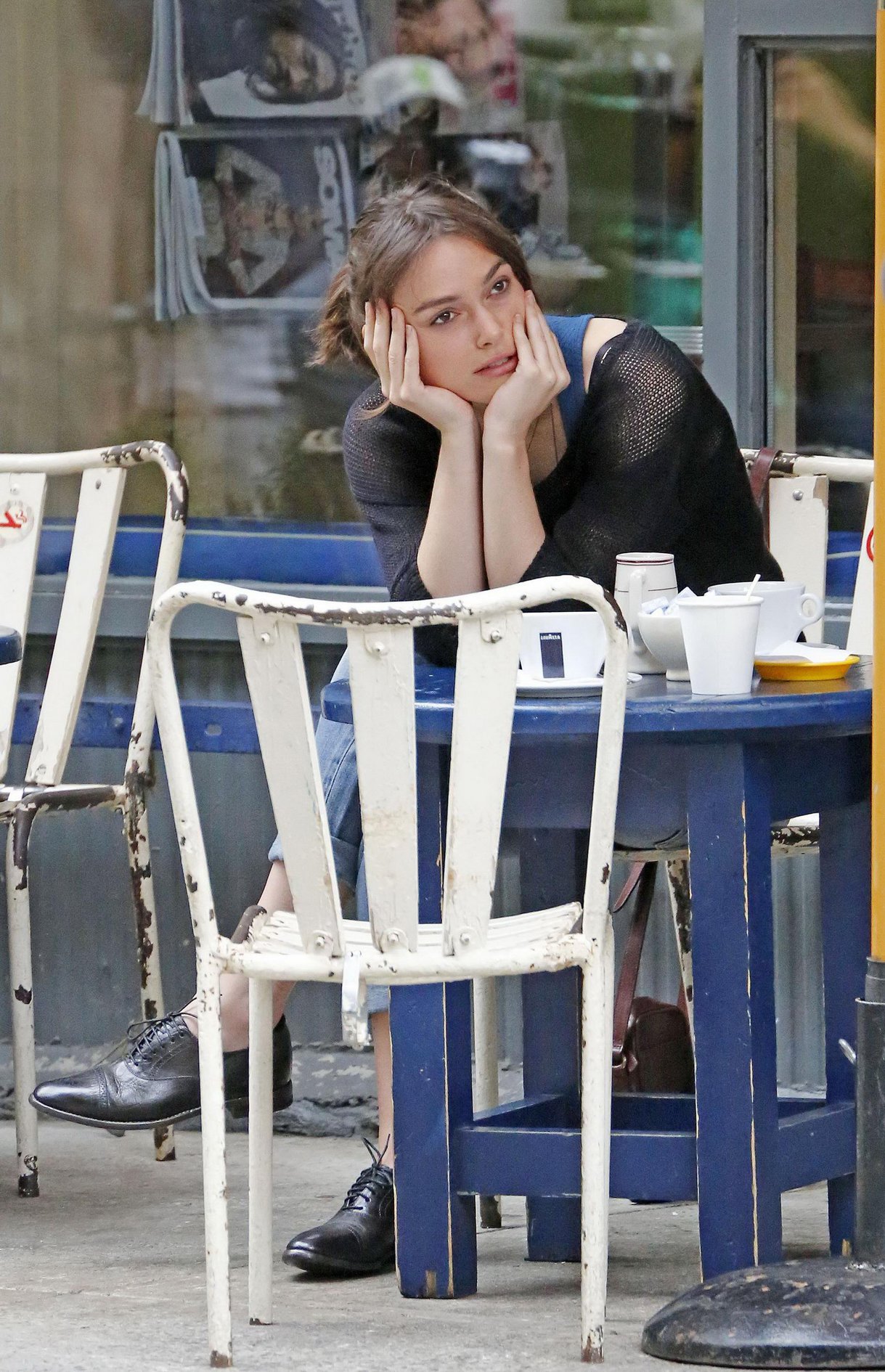 Keira Knightley Pictures Keira Knightley -  Can A Song Save Your Life  set candids in New York City, July 9, 2012