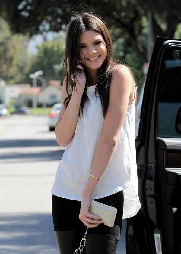 Kendall Jenner at the latest Nomad Two Worlds exhibit at the Guy Hepner gallery in Los Angeles on April 11, 2013