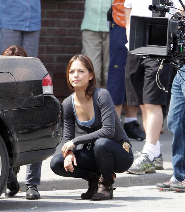 Kristin Kreuk - on the set of 'Beauty and the Beast' in Toronto August 16, 2012