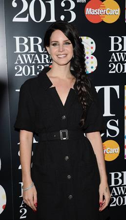 Lana Del Rey Attends the 2013 BRIT Awards at the O2 Arena in London on February 20, 2013