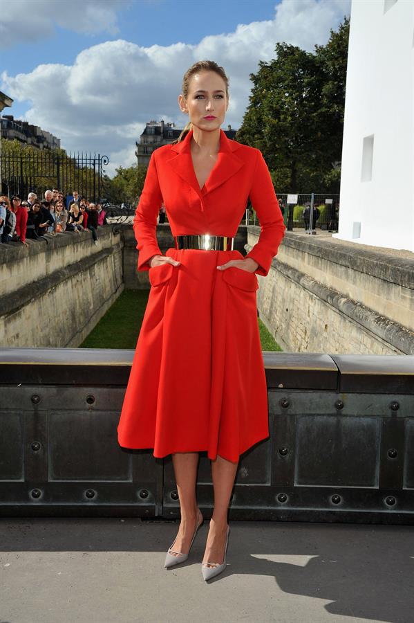 Leelee Sobieski at Christian Dior fashion show Paris 9/28/12 