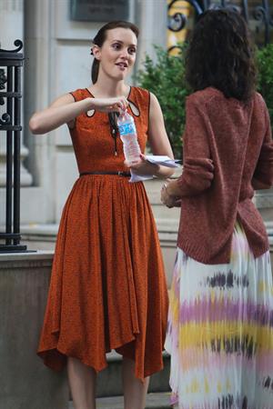 Leighton Meester - On the set of Gossip Girl in New York - August 17, 2012