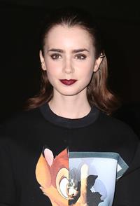 Lily Collins Givenchy Show Fashion Week 9/29/13