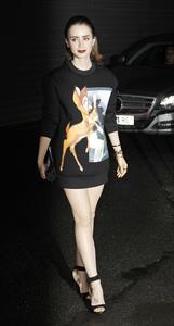 Lily Collins Givenchy Show Fashion Week 9/29/13