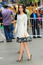 Lily Collins Outside 'Good Morning America' studio - New York, Aug. 7, 2013 