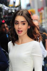 Lily Collins Outside 'Good Morning America' studio - New York, Aug. 7, 2013 
