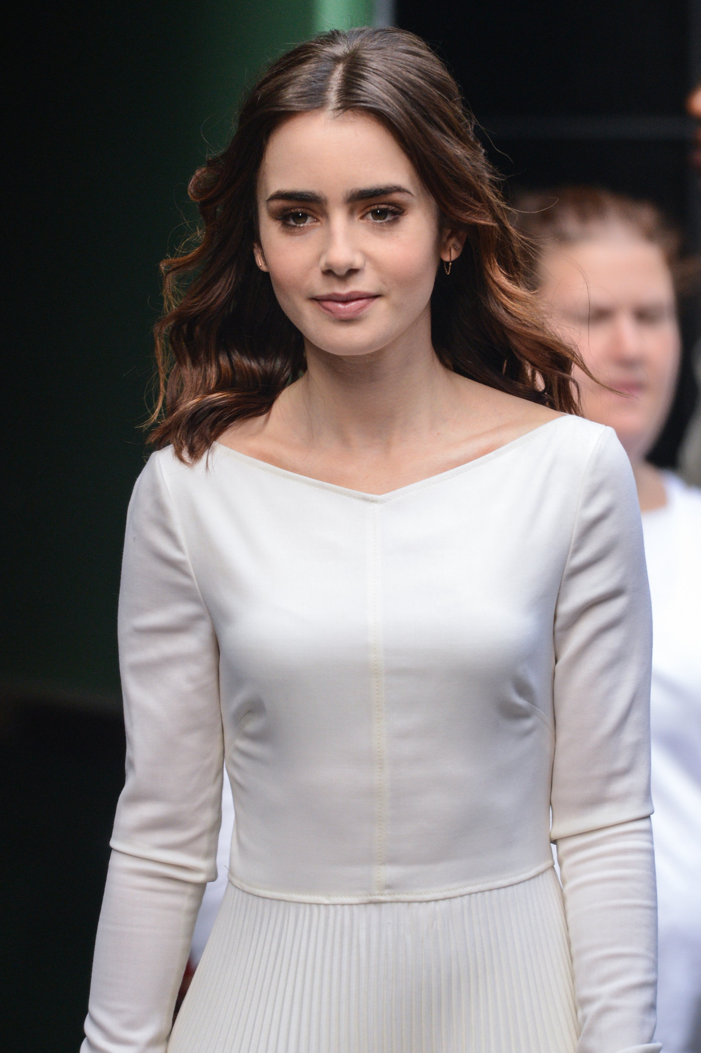 Lily Collins Outside 'Good Morning America' studio - New York, Aug. 7, 2013 
