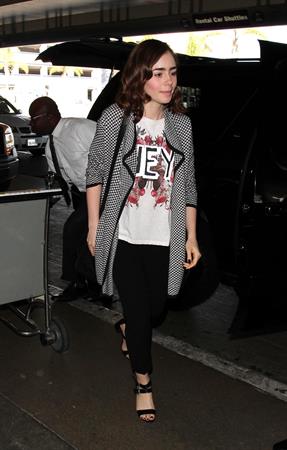 Lily Collins - LAX Airport 8/27/13