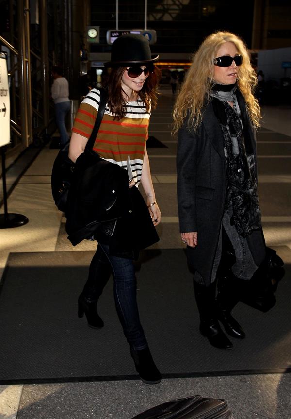 Lily Collins LAX airport in Los Angeles, March 4, 2013 