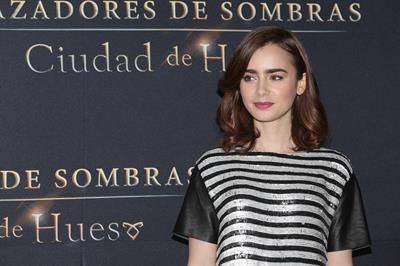 Lily Collins  City of Bones  Mexico Photcall 8/26/13  