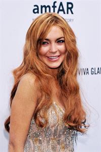 Lindsay Lohan amfAR New York Gala To Kick Off Fall 2013 Fashion Week on February 6, 2013
