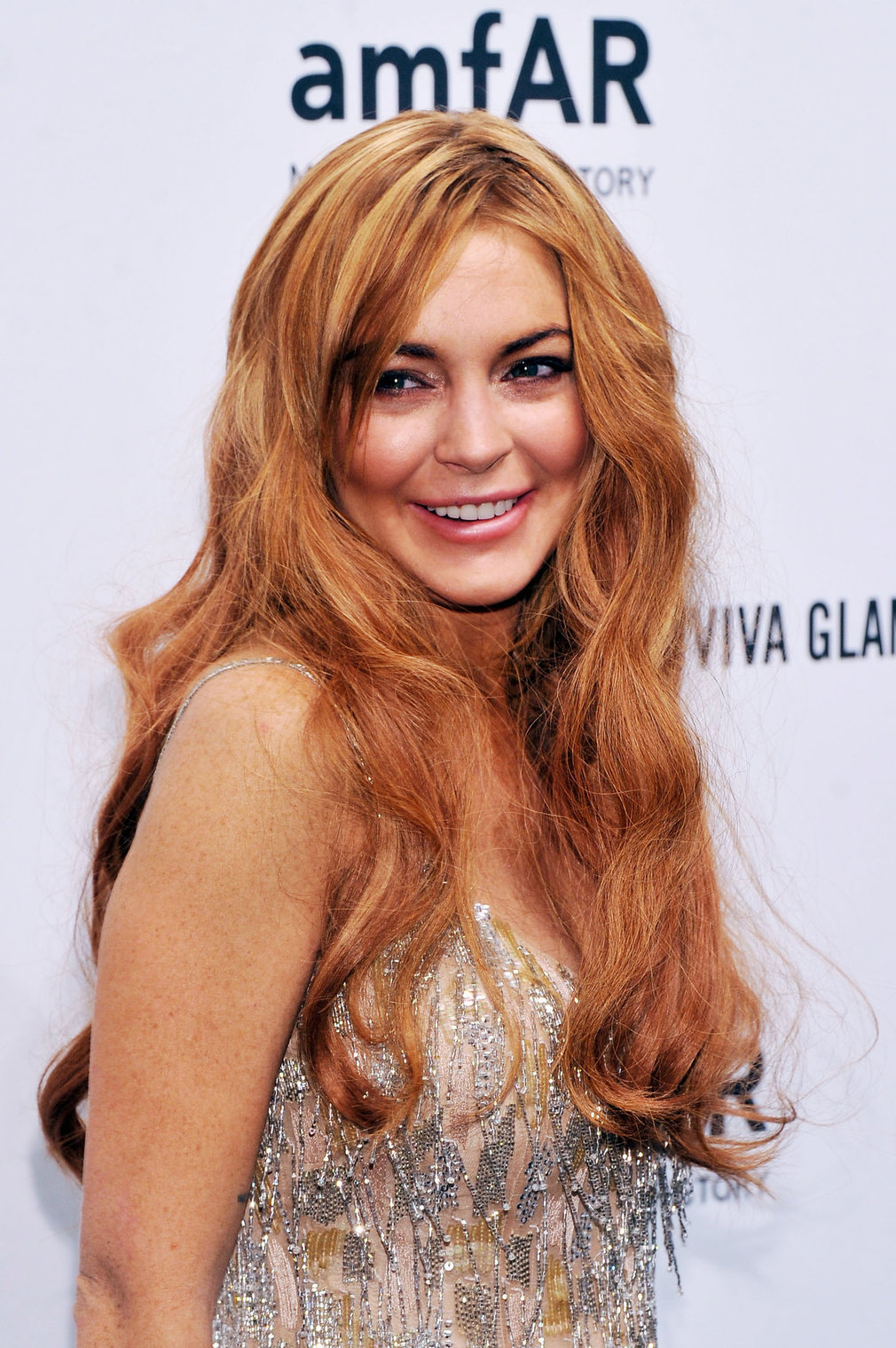 Lindsay Lohan amfAR New York Gala To Kick Off Fall 2013 Fashion Week on February 6, 2013