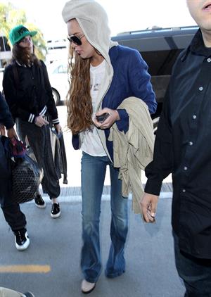 Lindsay Lohan at LAX Airport 4/18/13