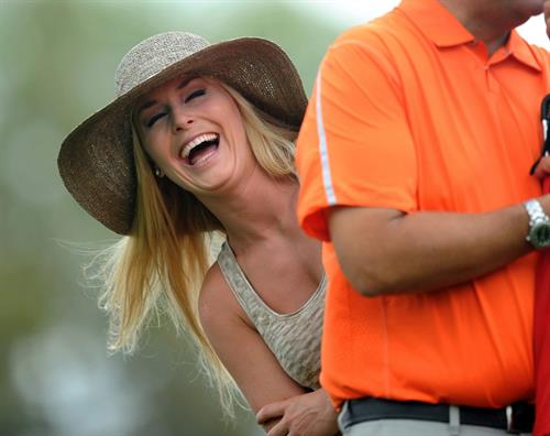 Lindsey Vonn First round of the 2013 Masters Tournament at Augusta National Golf Club 11.04.13 