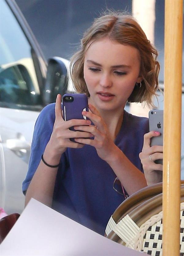 Lily-Rose Depp taking a selfie