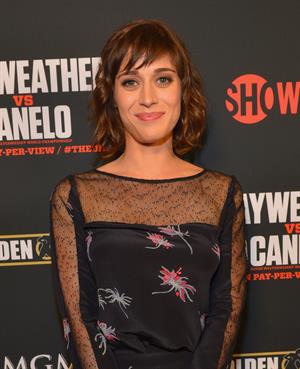 Lizzy Caplan Pre-Fight Party For Floyd Mayweather Jr. vs Canelo Alvarez Title Fight, September 14, 2013 