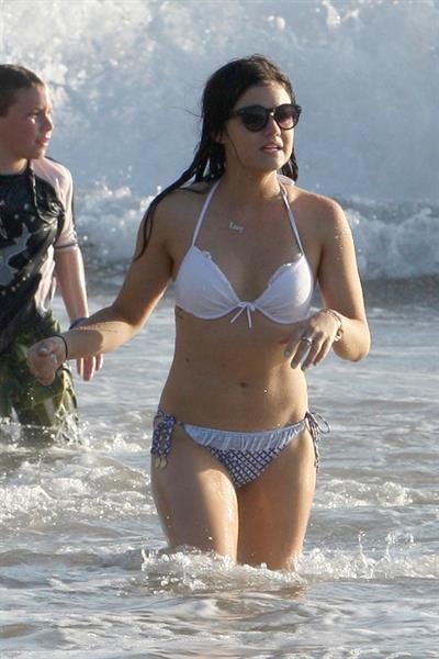 Lucy Hale On the Beach with her boyfriend Graham Rogers and friends, Hawaii, on June 6, 2013